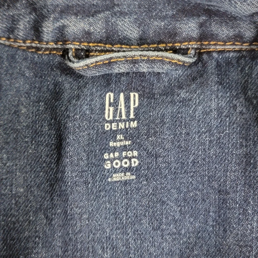 Gap Kids XL 12-13 Regular Medium Wash Denim Trucker Jacket 491331-00 Blue Cotton